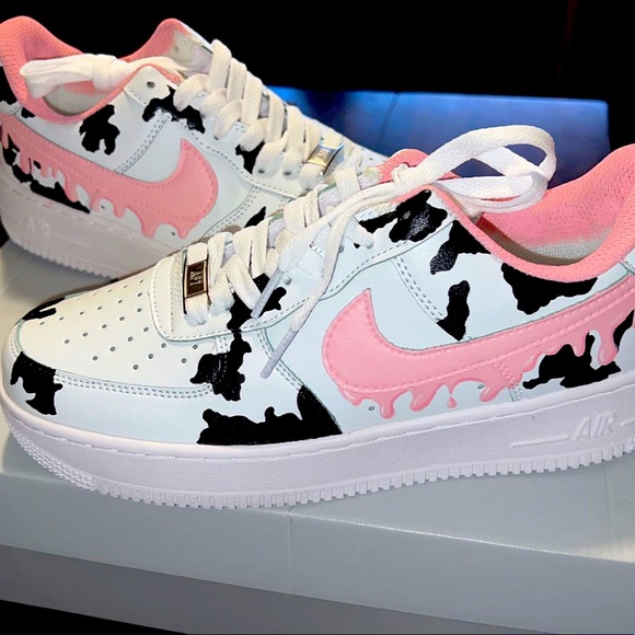 nike air force cow print